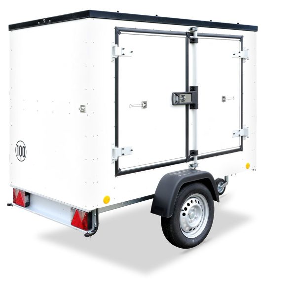 TPV Kofferanhänger 750kg KT-EU2 Doppelflügeltür Rechts Geschlossen Ungebremst Weiß