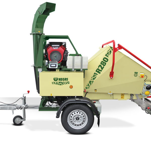 NEGRI Biohäcksler R280 / Benzin- oder Diesel-Häcksler mit Straßenfahrwerk