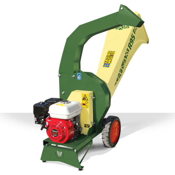 NEGRI Biohäcksler R95 / Benzin-Häcksler mit Transporträder