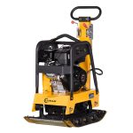 LUMAG RP-160HPC - Rüttelplatte reversierbar mit 160 kg inkl. Transportfahrwerk und Gummimatte